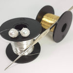 Load image into Gallery viewer, Crocheted 24ct Gold Vermeil Drop Pearl Studs