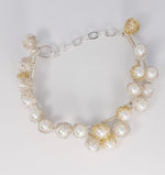 Load image into Gallery viewer, Crocheted Vine Pearl Bracelet