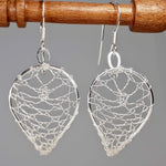 Load image into Gallery viewer, Torchon Silver Lace Drop Earrings