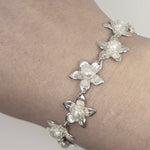 Load image into Gallery viewer, Jasmine Silver Pearl Bouquet Bracelet