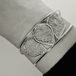 Load image into Gallery viewer, Torchon Silver Lace Torc Bracelet