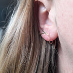 Load image into Gallery viewer, Gold Scroll Huggy Hoops