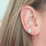 Load image into Gallery viewer, Gold Scroll Huggy Hoops