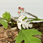 Load image into Gallery viewer, Ruby & Hawthorn Cluster Open Ring