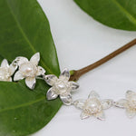 Load image into Gallery viewer, Jasmine Silver Pearl Bouquet Necklace