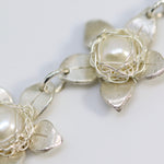 Load image into Gallery viewer, Jasmine Silver Pearl Bouquet Necklace