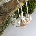 Load image into Gallery viewer, Blackberry Dreams Dormouse Hoop Earrings