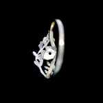 Load image into Gallery viewer, 9ct Gold & Silver Moissanite Fern Ring