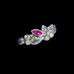Load image into Gallery viewer, Ruby Silver & 9ct Gold Beech Ring