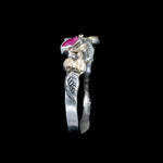 Load image into Gallery viewer, Ruby Silver & 9ct Gold Beech Ring