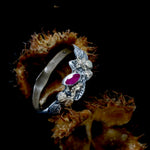 Load image into Gallery viewer, Ruby Silver & 9ct Gold Beech Ring
