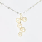 Load image into Gallery viewer, Crocheted Gold Cluster Pearl Pendant