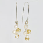 Load image into Gallery viewer, Crocheted Silver & Gold Cluster Earrings