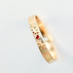 Load image into Gallery viewer, Gold Oak Ruby Skinny Ring