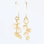 Load image into Gallery viewer, Crocheted Gold Cluster Earrings