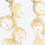 Load image into Gallery viewer, Crocheted Gold Cluster Earrings