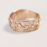 Load image into Gallery viewer, Autumn Leaf Red Gold Ring