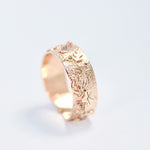 Load image into Gallery viewer, Autumn Leaf Red Gold Ring