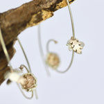 Load image into Gallery viewer, Blackberry Dreams Dormouse Hoop Earrings
