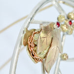 Load image into Gallery viewer, Ivy Silver & Gold Dormouse Brooch