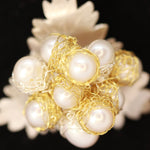 Load image into Gallery viewer, Crocheted Silver Hawthorn Brooch