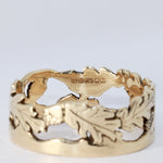 Load image into Gallery viewer, Gold Oak Leaf Acorn Ring