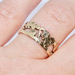 Load image into Gallery viewer, Gold Oak Leaf Acorn Ring