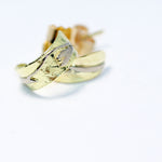 Load image into Gallery viewer, Snowdrop Gold Huggy Hoop Studs