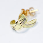 Load image into Gallery viewer, Snowdrop Gold Huggy Hoop Studs