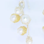 Load image into Gallery viewer, Crocheted Silver & Gold Cluster Earrings