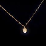 Load image into Gallery viewer, Crocheted Silver Single Pearl Necklace