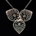 Load image into Gallery viewer, Torchon Silver & Ruby Lace Orchid Pendant