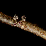 Load image into Gallery viewer, Gold & Ruby Mushroom Studs