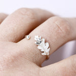 Load image into Gallery viewer, Silver Oak Open Stacking Ring