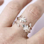 Load image into Gallery viewer, Silver Oak Open Stacking Ring