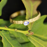 Load image into Gallery viewer, Tanzanite and 18ct Yellow Gold Oak Leaf Ring