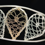 Load image into Gallery viewer, Torchon Silver & Gold Lace Torc Bracelet