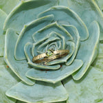 Load image into Gallery viewer, Green Tourmaline and 18ct Yellow Gold Oak Leaf Ring