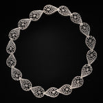 Load image into Gallery viewer, Torchon Silver Lace Collar Necklace
