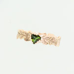 Load image into Gallery viewer, Tourmaline and 9ct Red Gold Oak Leaf Ring
