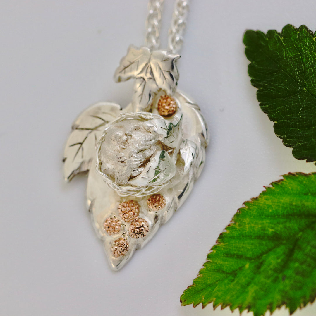 Bramble Silver Dormouse Necklace