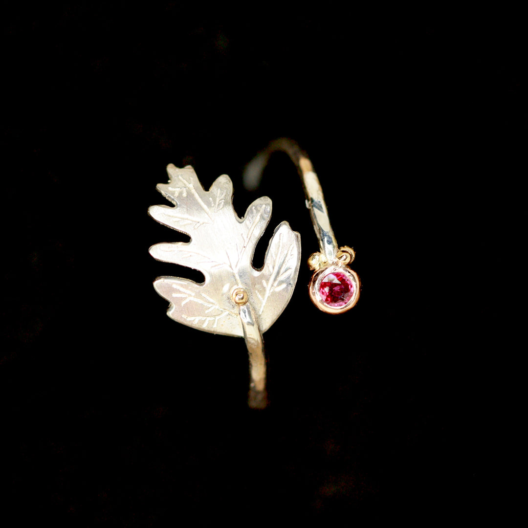 Ruby & Hawthorn Solitaire Open Ring