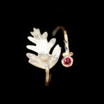 Load image into Gallery viewer, Ruby &amp; Hawthorn Solitaire Open Ring
