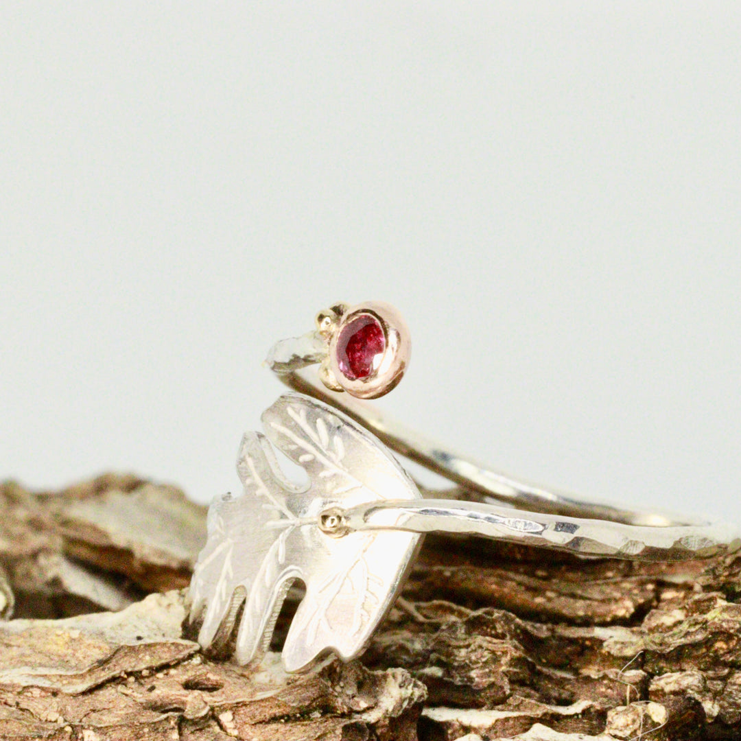 Ruby & Hawthorn Solitaire Open Ring