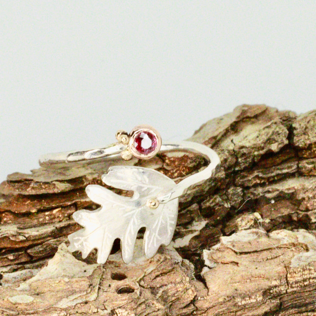 Ruby & Hawthorn Solitaire Open Ring