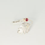 Load image into Gallery viewer, Ruby &amp; Hawthorn Solitaire Open Ring
