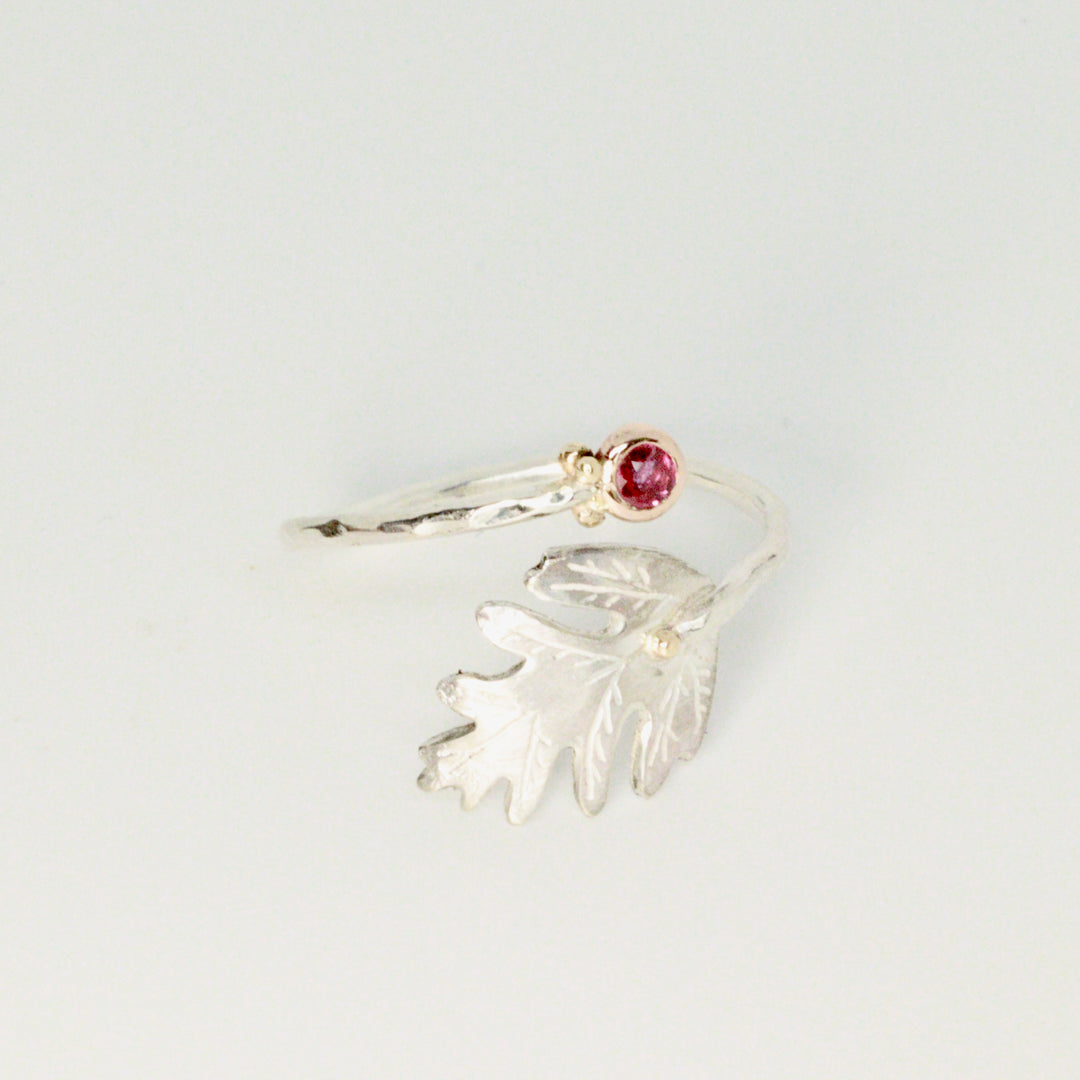 Ruby & Hawthorn Solitaire Open Ring