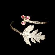 Ruby & Hawthorn Cluster Open Ring