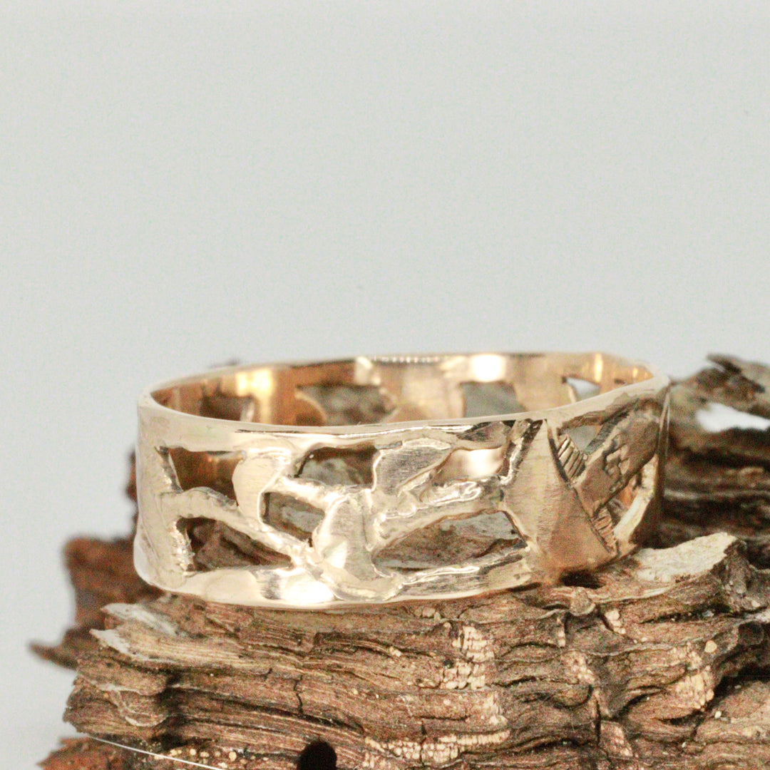 Open Cutwork Fungi Ring