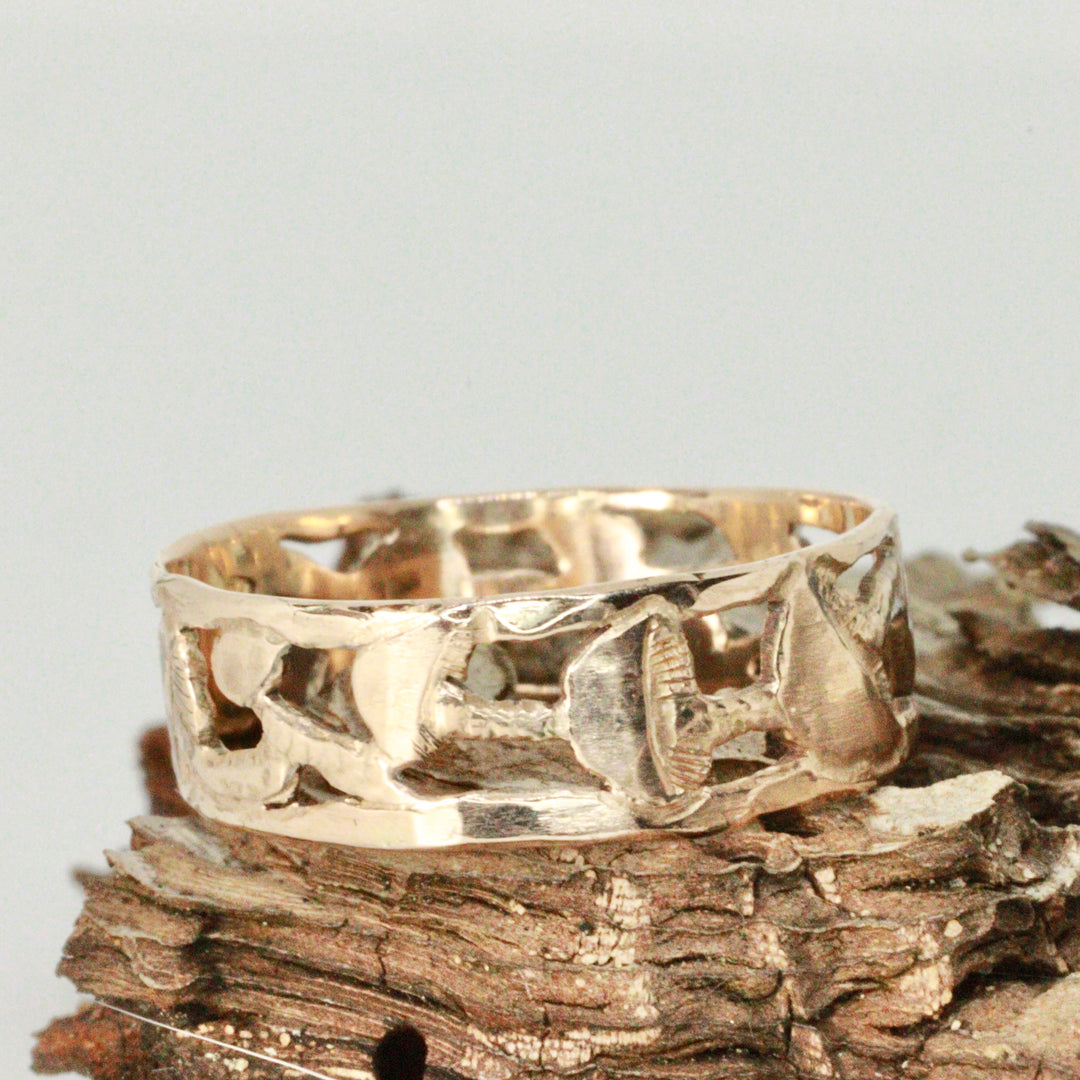 Open Cutwork Fungi Ring